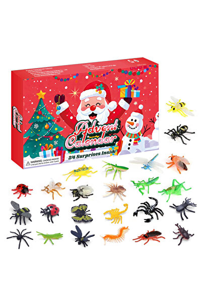 NO BRAND تقويم العد التنازلي لعيد الميلاد - صندوق أعمى (24 حشرة)