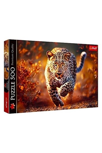 Trefl Leopard in Nature Puzzle, 500 Pieces, Trefl, 48x34 cm
