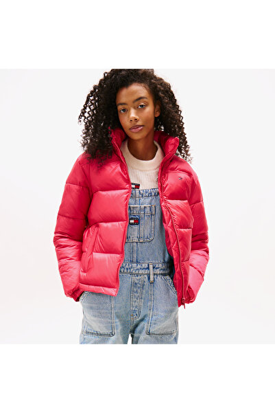 Tommy Hilfiger Tommy Jeans Hood Essentials Kadın Pembe Puffer Mont