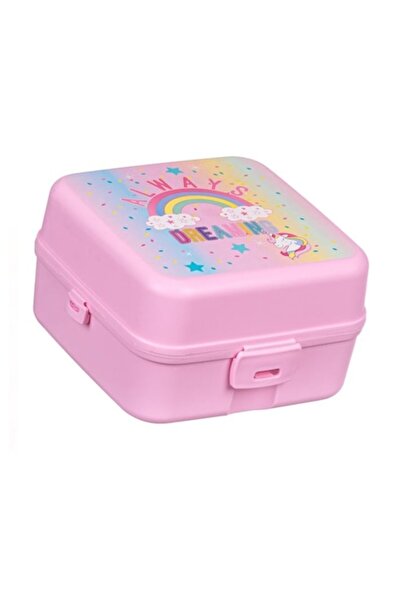 Kopenpal Recipient alimentar pentru copii cu 4 compartimente, Plastic, Roz, 1...