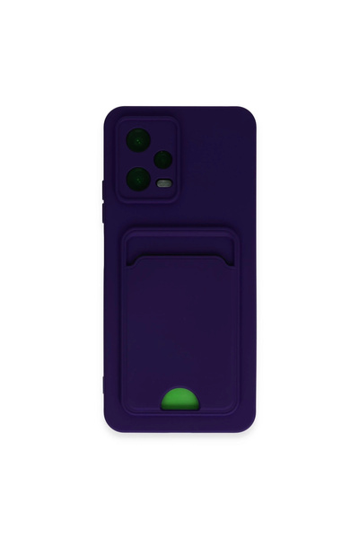 eco port حافظة هاتف Xiaomi Poco X5 5g من السيليكون مع بطاقة عمل كلفن - أرجواني غامق