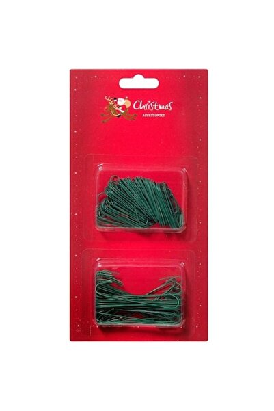 AVA Set de 150 de cârlige pentru agățarea ornamentelor de Crăciun, verde, 2 d...