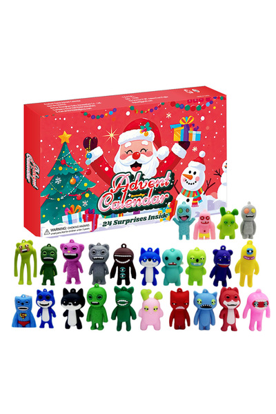 NO BRAND تقويم العد التنازلي لعيد الميلاد - صندوق أعمى لعيد الميلاد (24 وحشًا...