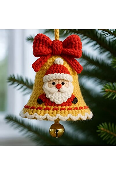 NO BRAND زينة قلادة كروشيه لعيد الميلاد لسانتا كلوز - المنتج النهائي