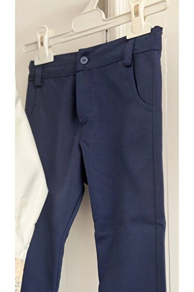 La reina petite Larina Petite boys' suit, shirt and trousers in navy blue