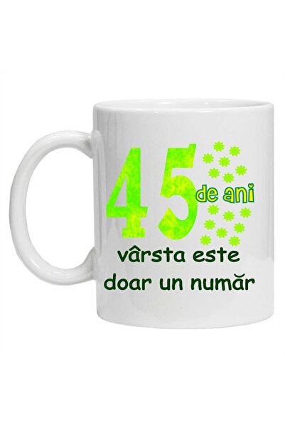 CRD PRINT Personalized mug with print '45 years - age is just a number'