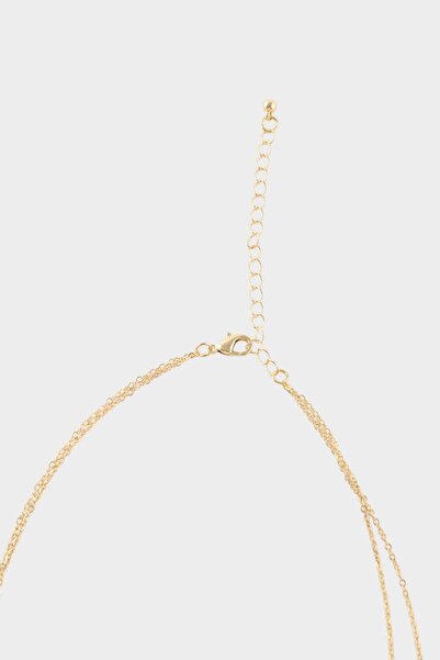 DeFacto Women's 2-Piece Green Clover Detailed Necklace G1272Axns