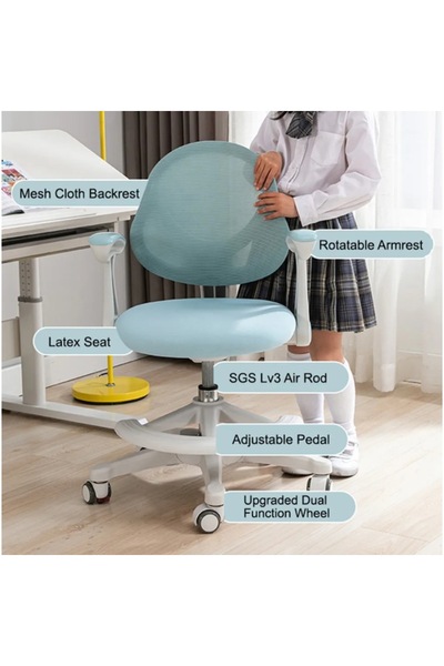 Marcoshop Scaun de studiu ergonomic pentru copii - Gri
