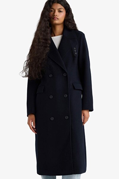 DeFacto Регулярний крій, довгий кашеміровий пальто з ґудзиками F6321AX25WN