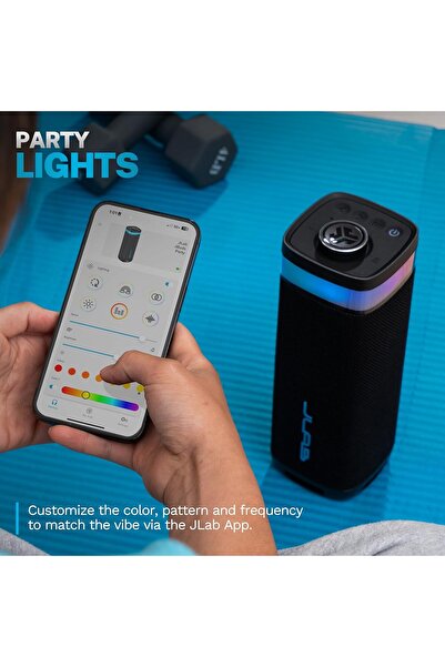 JLAB JBuds Party Portable Bluetooth Speaker, 30W, IPX6, 12h Playtime, RGB Lighting
