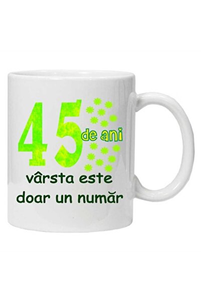 CRD PRINT Personalized mug with print '45 years - age is just a number'