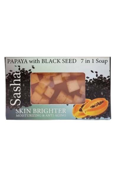 SASHA Sasha - Papaya Soap with Black Seeds 7*1, 135 g
