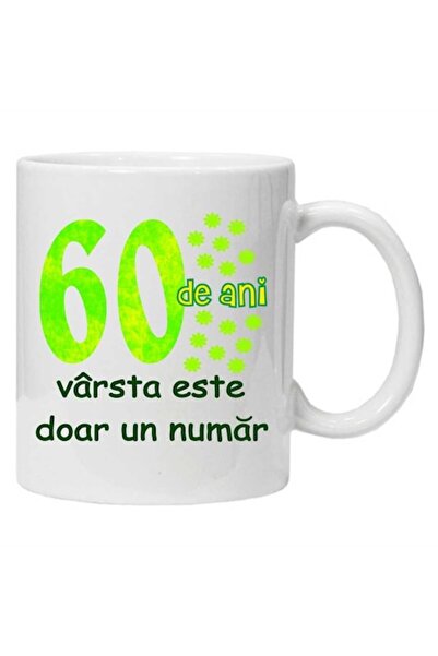 CRD PRINT Personalized mug with print '60 years - age is just a number'