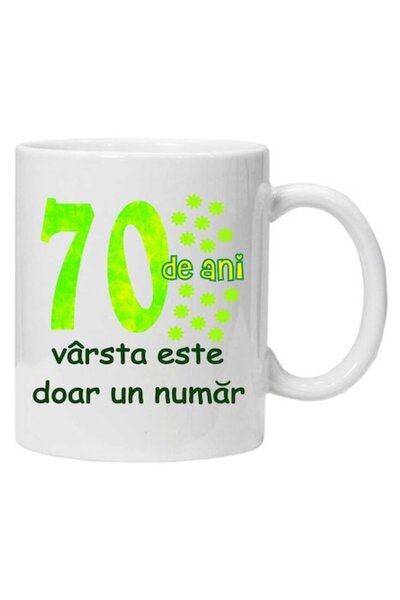 CRD PRINT Personalized mug '70 years - age is just a number' 330 ml