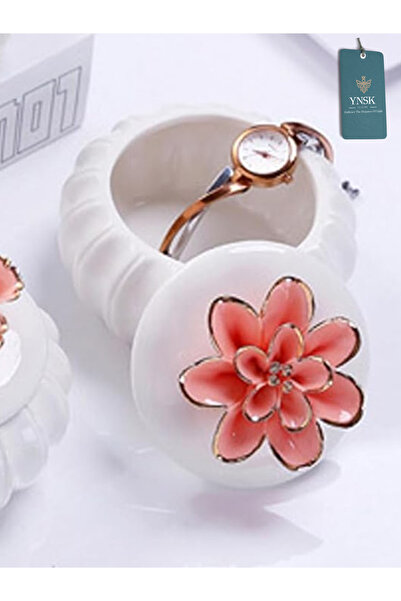 YNSK Luxury |   Flowers |   Decorative Ceramic Storage Box / Jewelry Box with Lid and Floral Design