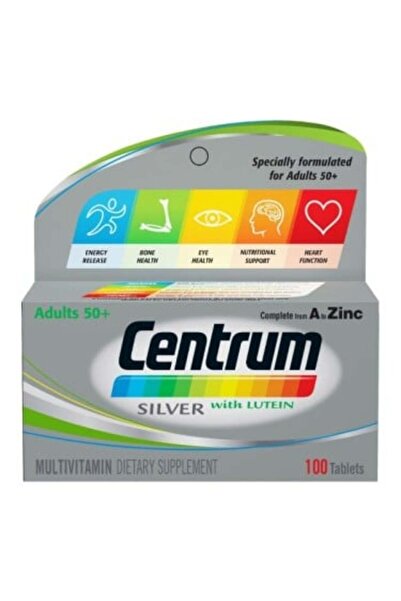Centrum مكمل غذائي متعدد الفيتامينات يحتوي على الفضة واللوتين، 100 قرص