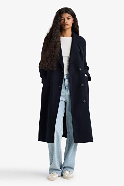 DeFacto Регулярний крій, довгий кашеміровий пальто з ґудзиками F6321AX25WN