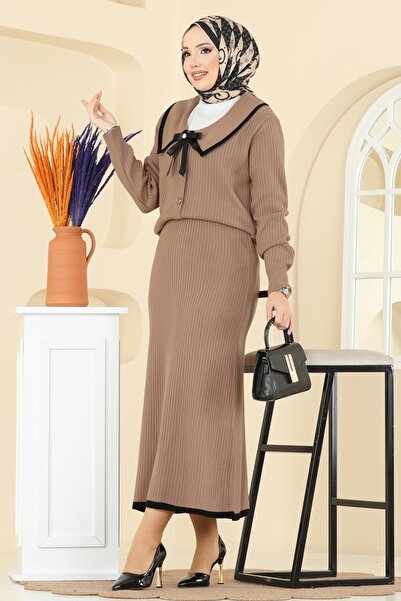 ModaMerve Bebe Yaka Triko Takım 1434MT581-MS Vizyon