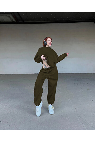 CMZ COLLECTİON Σετ φόρμας με κουκούλα και 3 κλωστές σε oversized γραμμή – Cas...