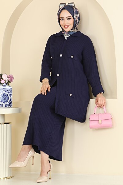 ModaMerve Düğme Detaylı Etekli Takım 2756AYD574-MS Laci