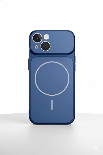 TeknoŞen حافظة ماج سيف لحماية الكاميرا لهاتف آيفون الأزرق 15 متوافقة مع 17 بر...