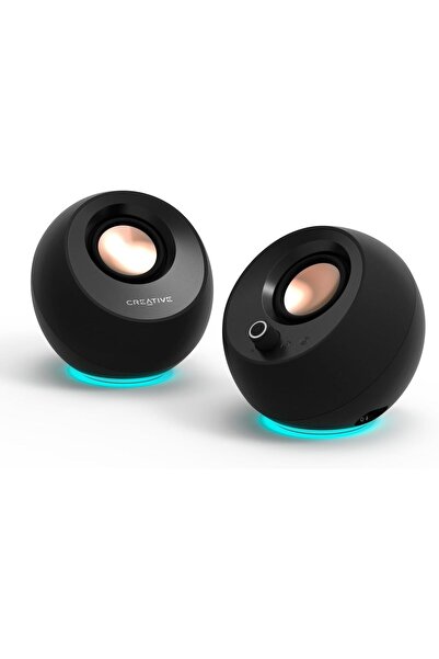 CREATIVE Pebble Pro 2.0 USB-C Computer Speakers with Bluetooth 5.3 and RGB Lighting (Black)