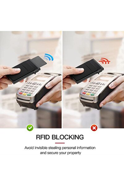 genernic Grey Aluminum Pop Up Wallet Men RFID Blocking Card Holder Slim Front Pocket Money Case Gift