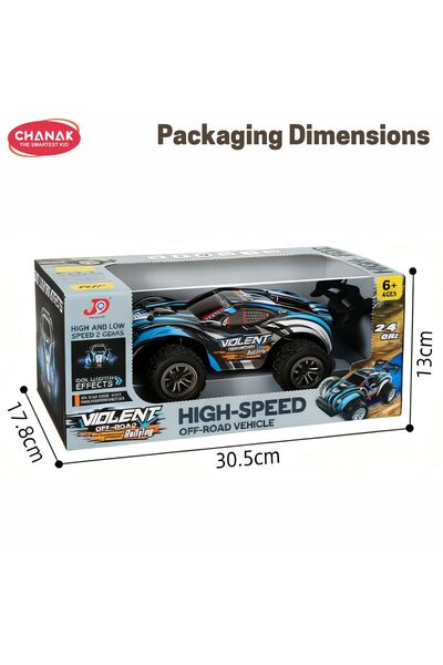 Chanak High-Speed 2.4Ghz Rc Off Road Racing Car, 2WD Remote Control Car (Color as per Availability)