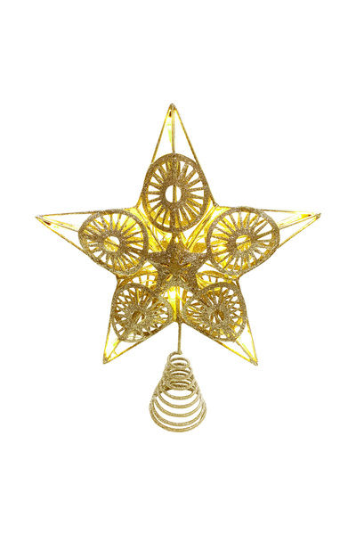 Christmas Magic شجرة LED ذهبية أعلى الشجرة 30 سم