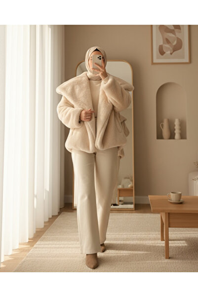 Modamorfo Women's Soft Furry Short Coat- 32099Kbn