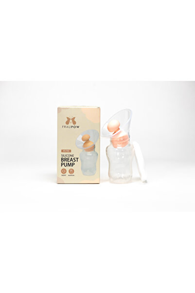 Fraupow مضخة ثدي سيليكونية وجامع حليب | جامع حليب سهل الارتداء مع زجاجة تخزين