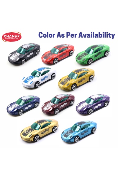 Chanak Die-Cast 3rd Model Metal Racing Car Set, Free Wheel Toy Cars for Kids 3+