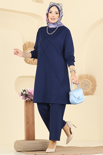 ModaMerve Bisiklet Yaka Kristal Takım 2762AYD574-MS Laci