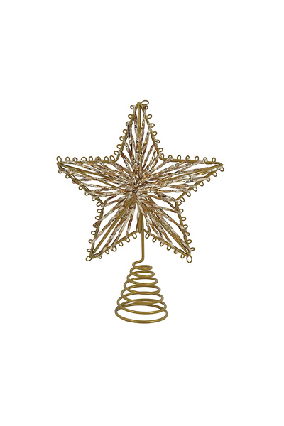 Christmas Magic Star Tree Top Gold 15.5x5.5x20cm