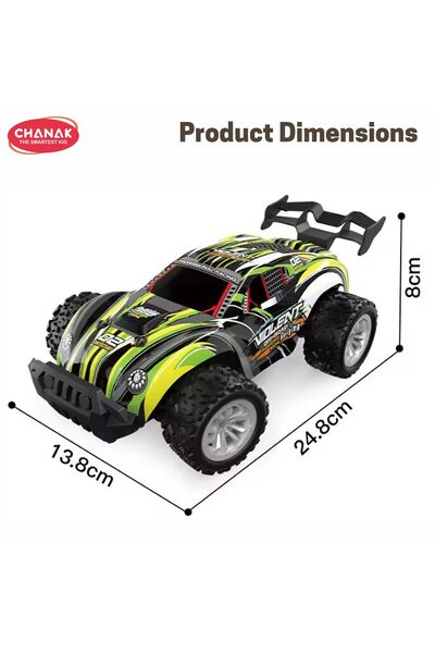 Chanak High-Speed 2.4Ghz Rc Off Road Racing Car, 2WD Remote Control Car (Color as per Availability)