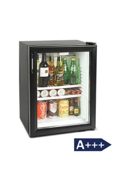 Elektromarla ثلاجة صغيرة بباب زجاجي سعة 45 لترًا، مبرد مشروبات مع ضاغط عاكس ل...