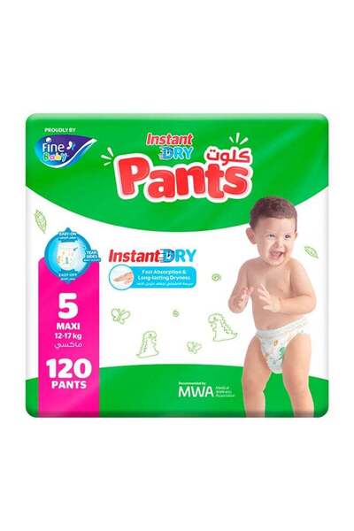 Fine Baby Instant Dry Pants Size 5 Maxi 12-17kg - 120 Diapers