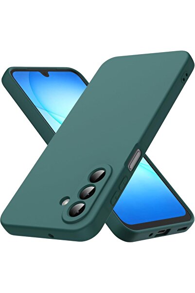 HANPORIUM Samsung Galaxy A17 Compatible Silicone Case - Pastel Color Tone Flexible Cover with Camera Protection - Green