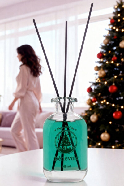 Benevole Yılbaşı Özel 100 ml Bambu Çubuklu Oda Kokusu – Şık Şişe Tasarımı, Ye...