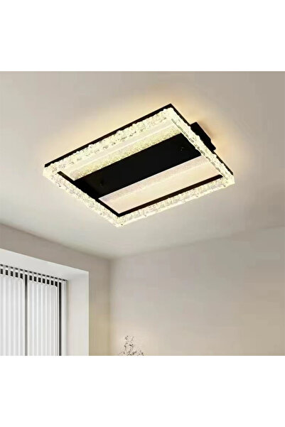 Generic Small Square Ceiling Lamp - Modern Ice Crack Pattern for Living Room, Bedroom, Dining