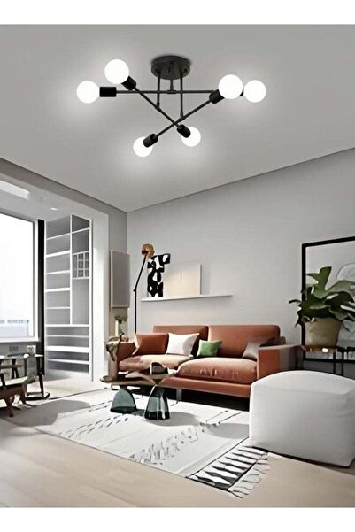 Generic American-style Sputnik multi-branch chandelier for living room and dining room