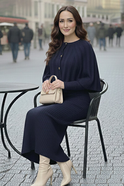 benguen Bolero Knitwear Dress R4478 Navy Blue
