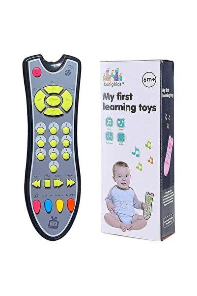 fulina Baby TV Remote Control Learning Toy,First Learning Toy with 3 Languages Encourage to Learn Numbers