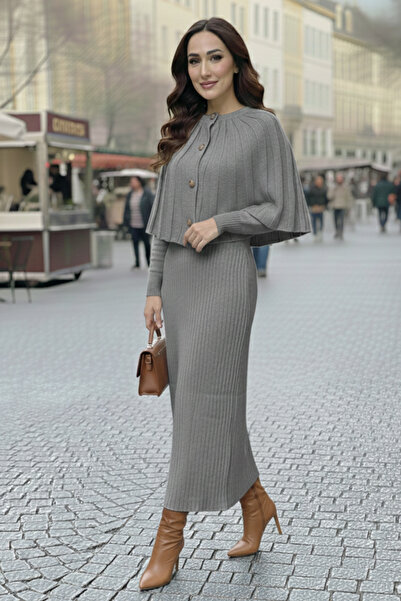 benguen Bolero Knitwear Dress R4478 Gray