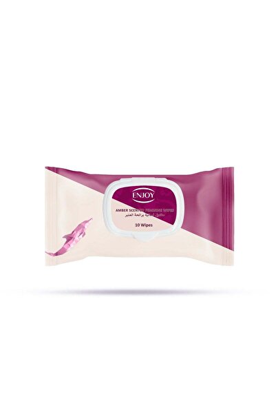 Enjoy Women's Wipes with Luxurious Amber Scent - 10 Count - For Cleansing, Freshness & Superior Femi