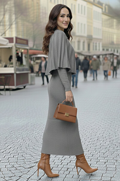 benguen Bolero Knitwear Dress R4478 Gray