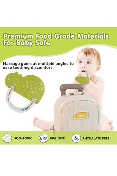 Generic 10-piece baby rattle set, baby teething toys, with storage box