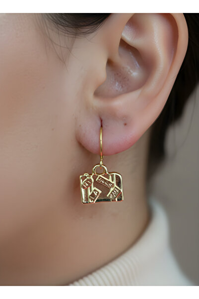 TURBİJ حقيبة على شكل سفر ذهبية اللون ممتعة للنساء