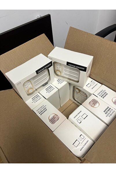 VINTAGE SPEAKER Mini Retro Portable Radio Soundvox DW13BT, Built-in Battery, Bluetooth, AUX, USB, TF Card, White