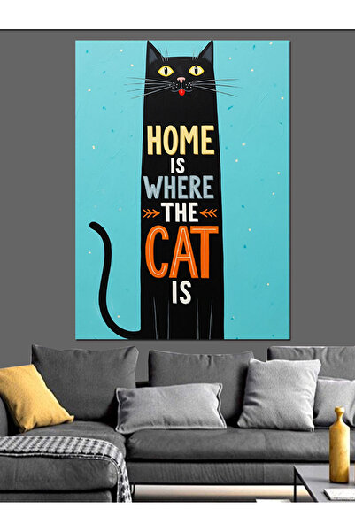 KanvasSepeti "House of the pisică Nin's" Pictură în ulei de înaltă calitate t...